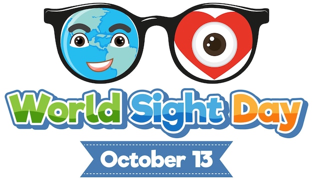 Free vector world sight day concept vector