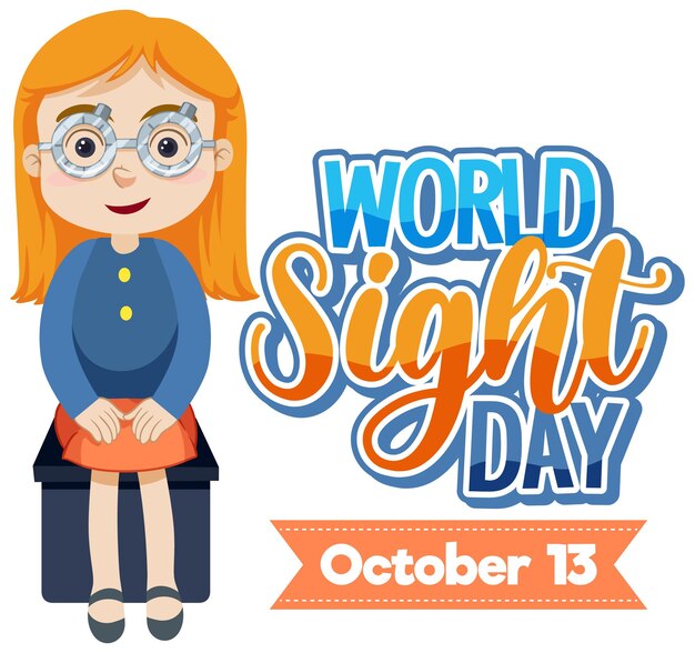 Free vector world sight day concept vector