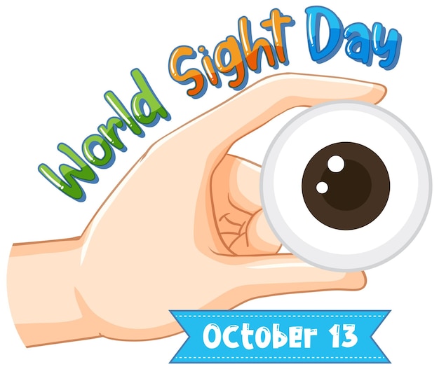 Free vector world sight day concept vector