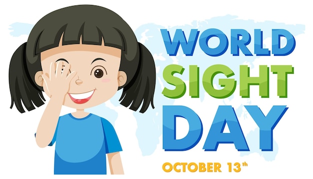 Free vector world sight day poster design