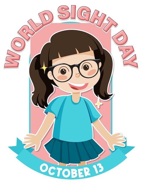 Free vector world sight day poster template