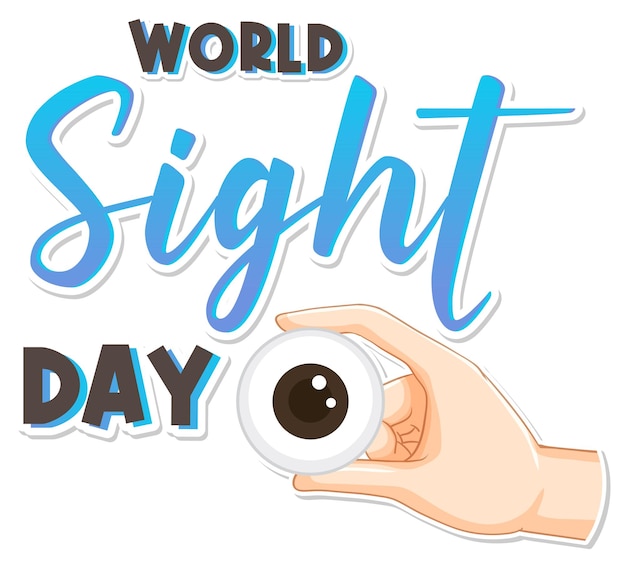 World sight day poster template