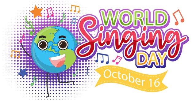 世界歌の日バナー デザイン