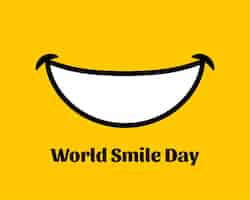 Vettore gratuito fondo di felicità della giornata mondiale del sorriso