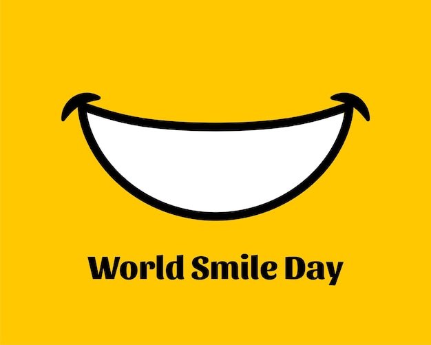 World smile day happiness background