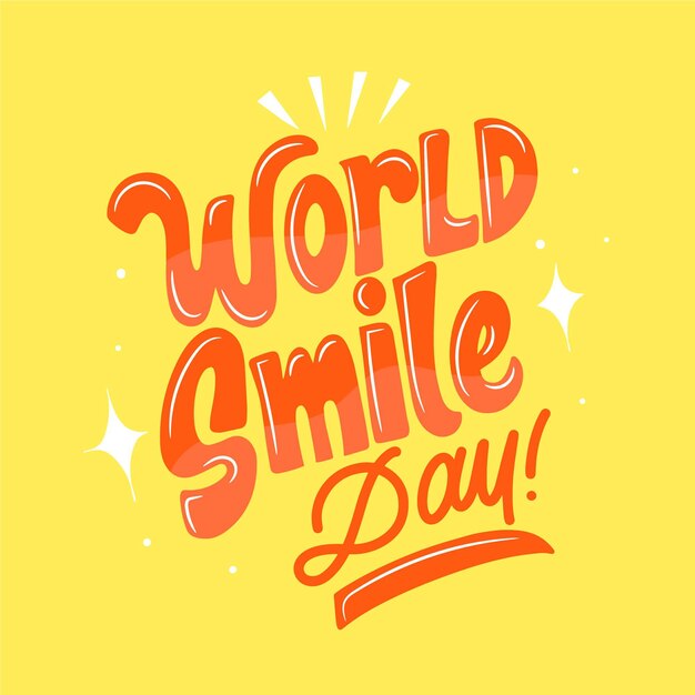 World smile day lettering