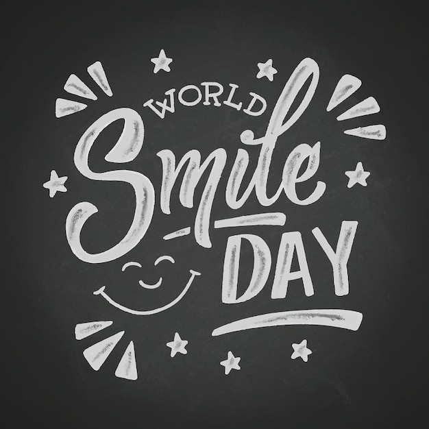 World smile day lettering