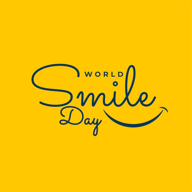 World smile day line style design