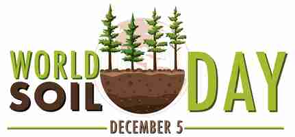 Free vector world soil day banner design