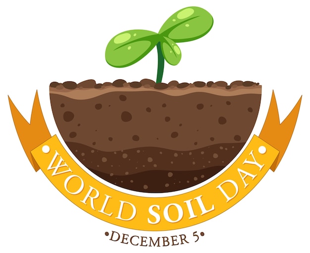 Бесплатное векторное изображение Дизайн баннера всемирного дня почв