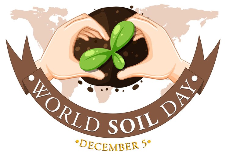 Free Vector world soil day banner design