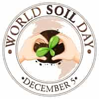 Free vector world soil day banner design