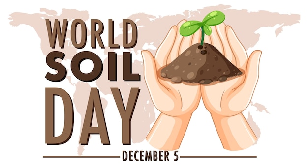 Free vector world soil day banner design