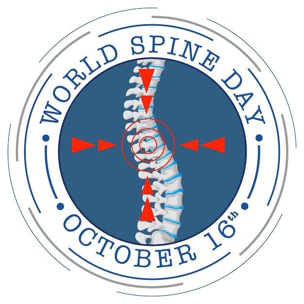 Free vector world spine day banner design