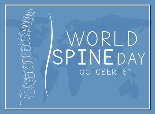 Free vector world spine day banner design