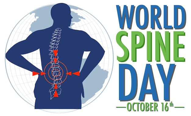 Free vector world spine day banner design