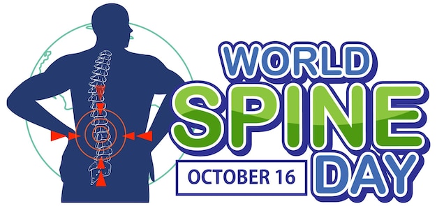 Free vector world spine day banner design