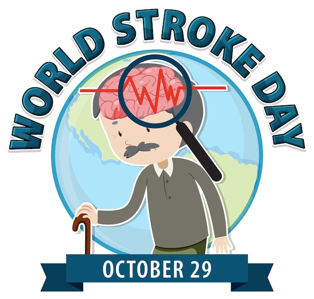 World stroke day banner design