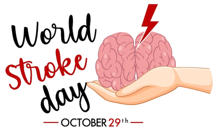 Free Vector world stroke day banner design