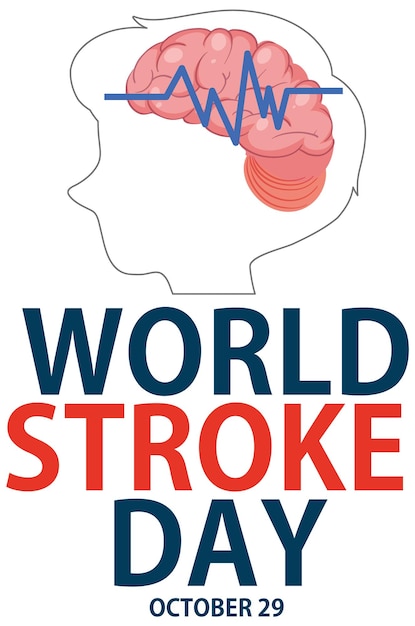 World stroke day banner design