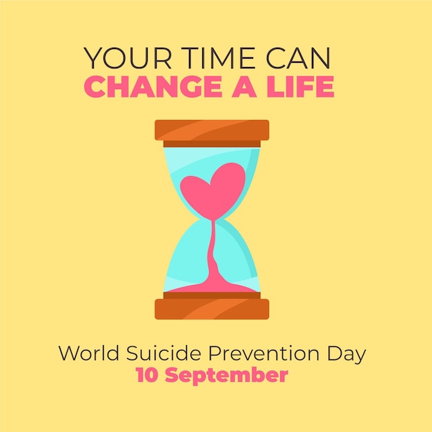 Free vector world suicide prevention day concept