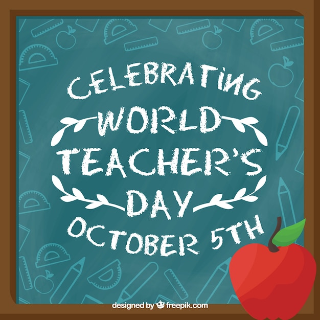 Бесплатное векторное изображение Всемирный день учителя