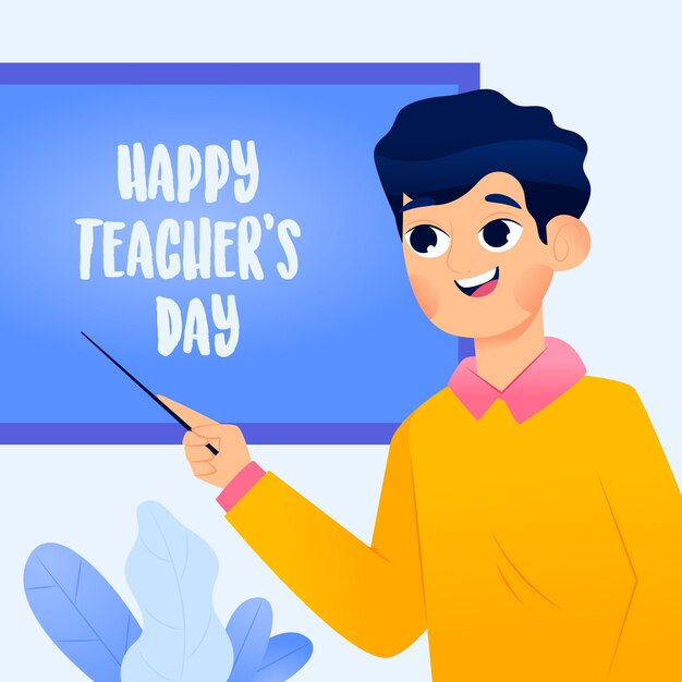 World teacher's day illustration