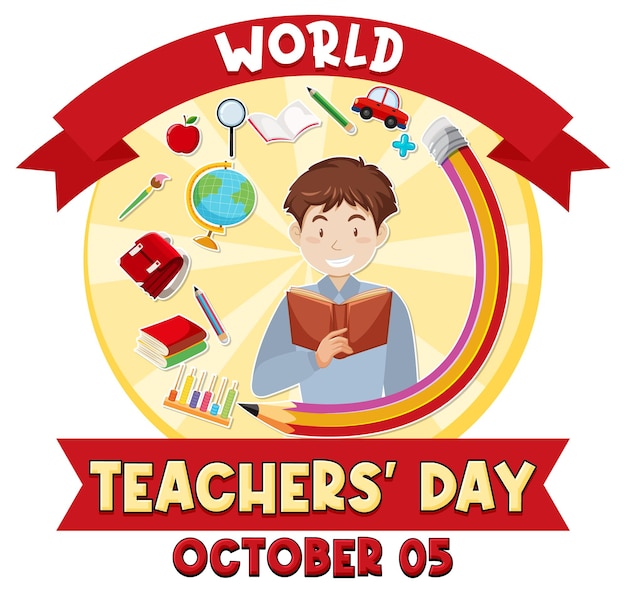 World Teacher's Day Logo Banner Design