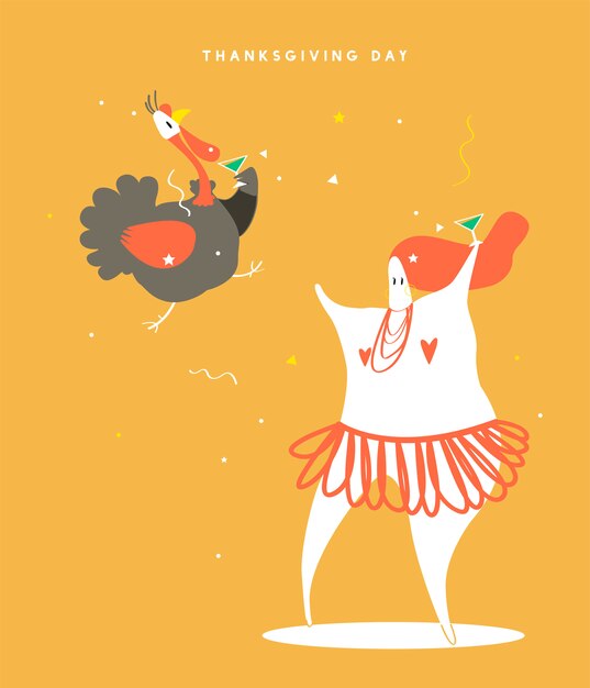 World thanksgiving day concept illustration