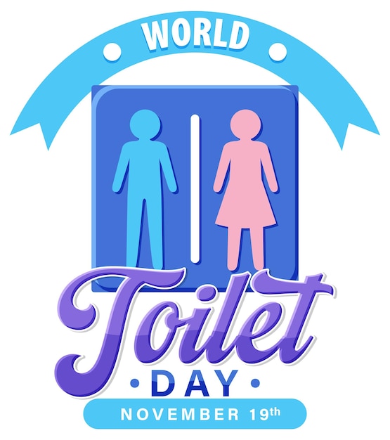 World toilet day text design