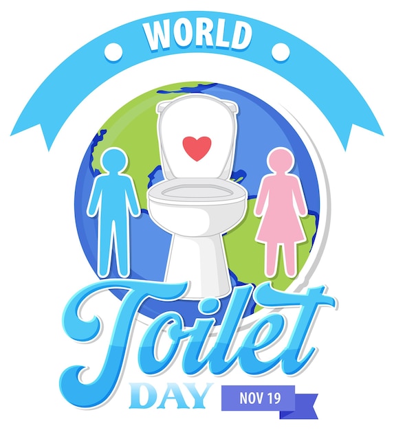 World toilet day text design