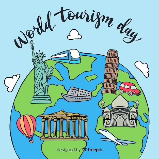 Free vector world tourism day background