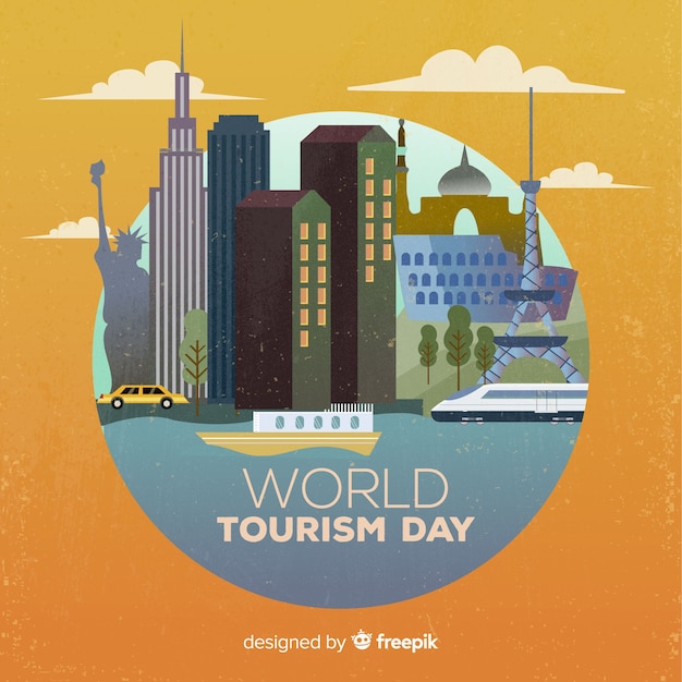 Free vector world tourism day background