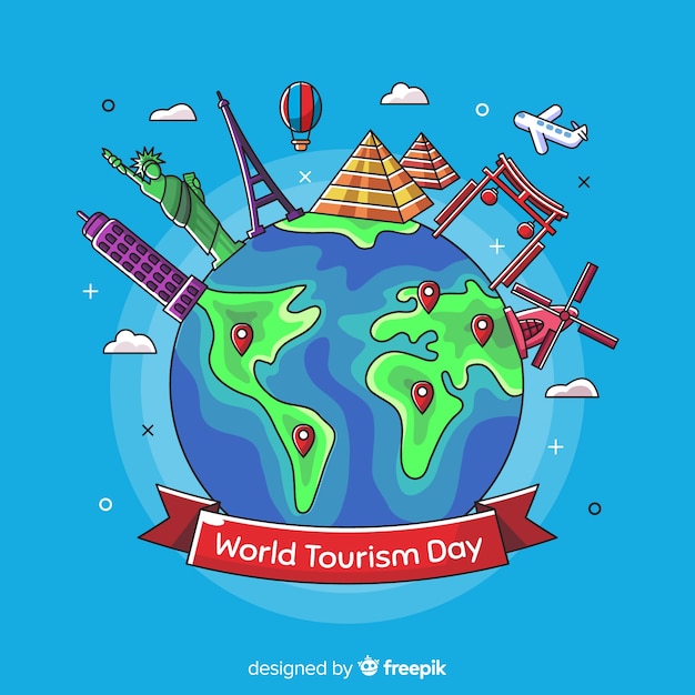 Free vector world tourism day background