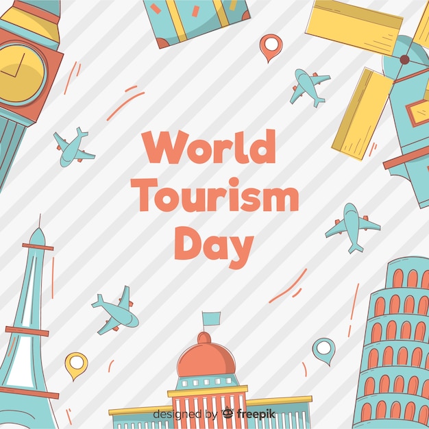 Free vector world tourism day background