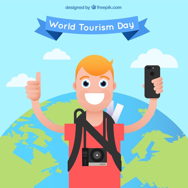 Всемирный день туризма, мальчик, счастливо путешествующий