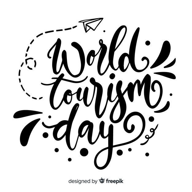 World tourism day calligraphy
