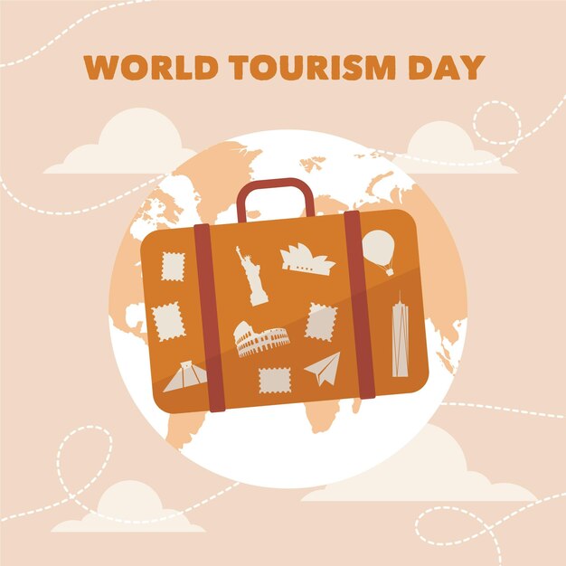 World tourism day illustration