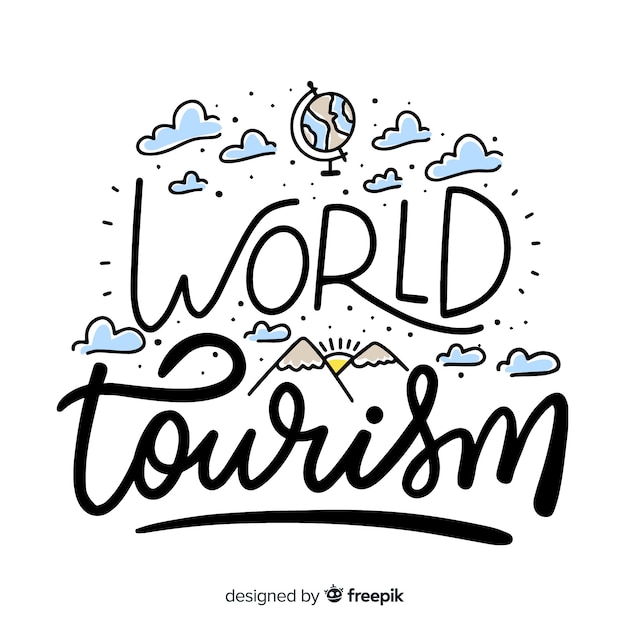 Всемирный день туризма надписи фон