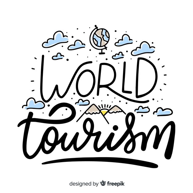 Всемирный день туризма надписи фон