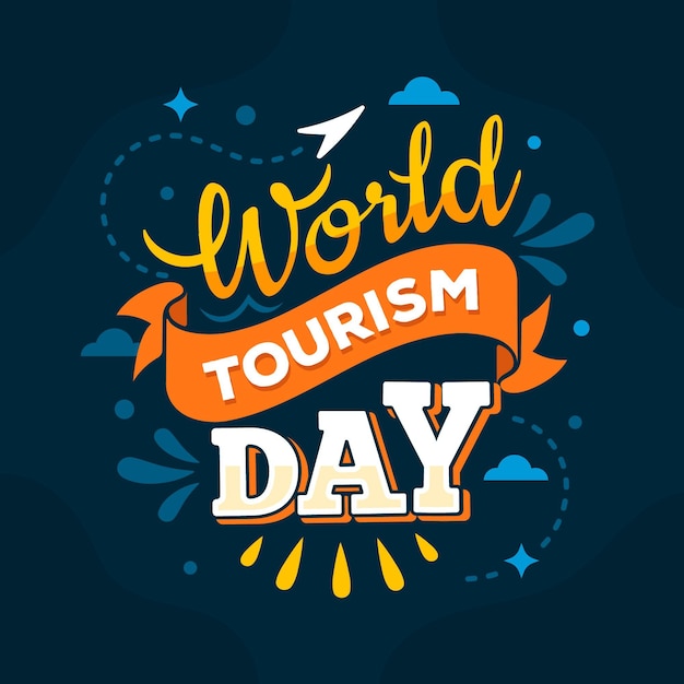 World tourism day - lettering concept