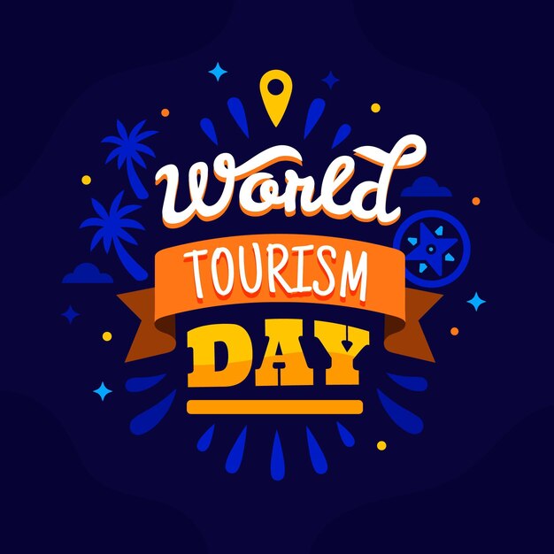 World tourism day - lettering concept