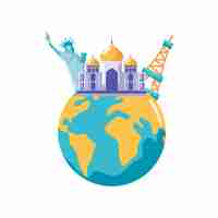 Free vector world tourism day season icon isolated