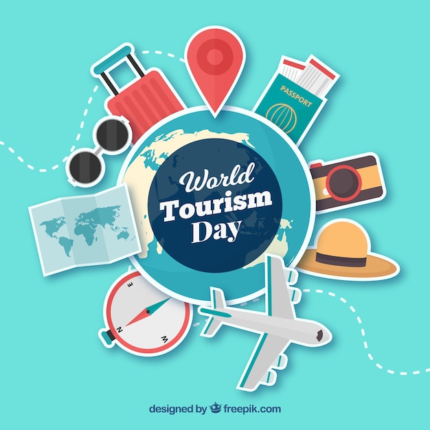 World tourism day, stickers