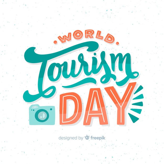 World tourism day with flat design