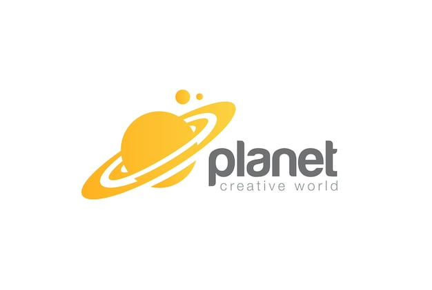 Логотип планеты путешествия мира. Негативный космический стиль.