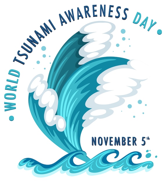 Free vector world tsunami awareness day banner design