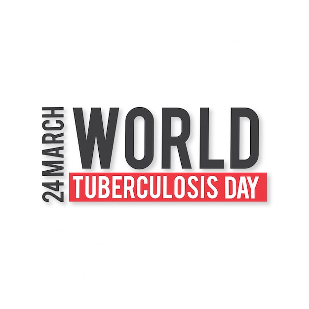 Векторная иллюстрация стильный текст для всемирного дня борьбы с туберкулезом