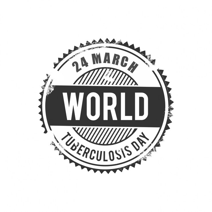 Free Vector world tuberculosis day, black seal