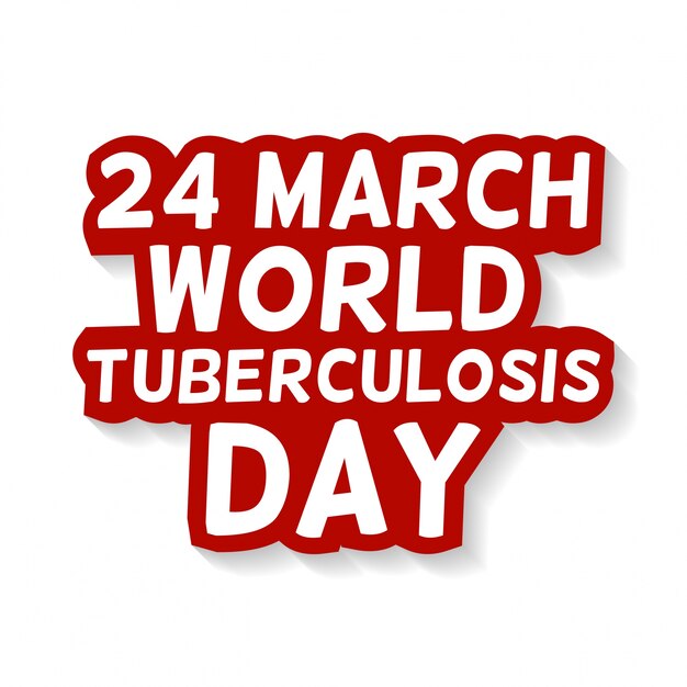 World tuberculosis day, red and white background